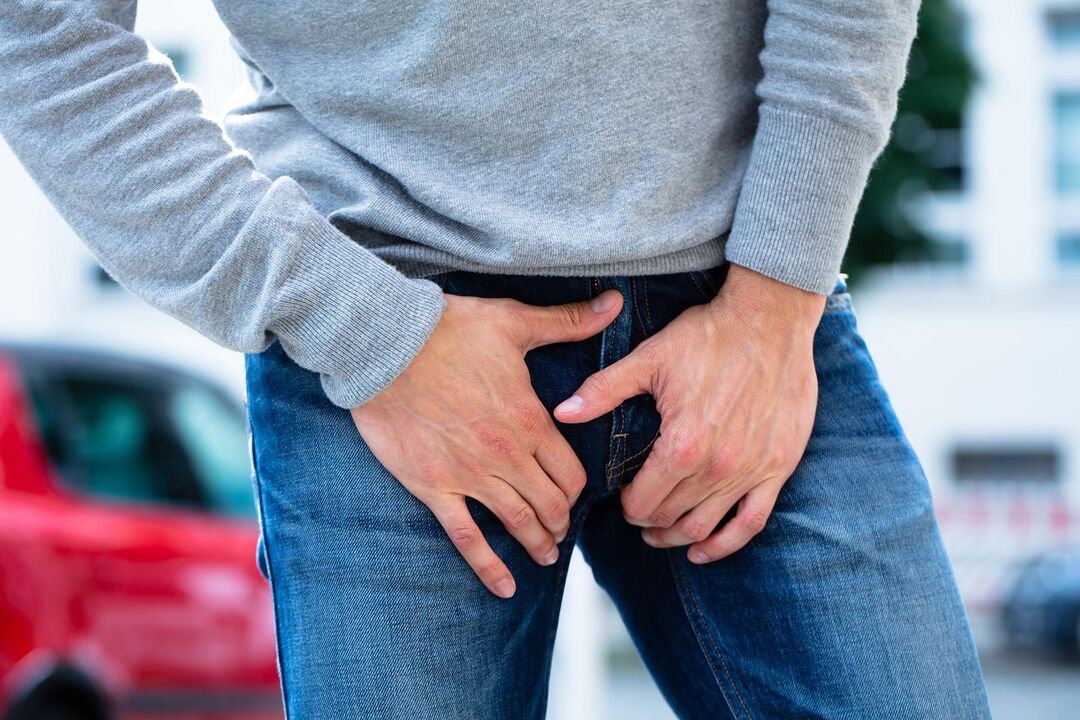 Dolore all'inguine in un uomo con prostatite culicolare